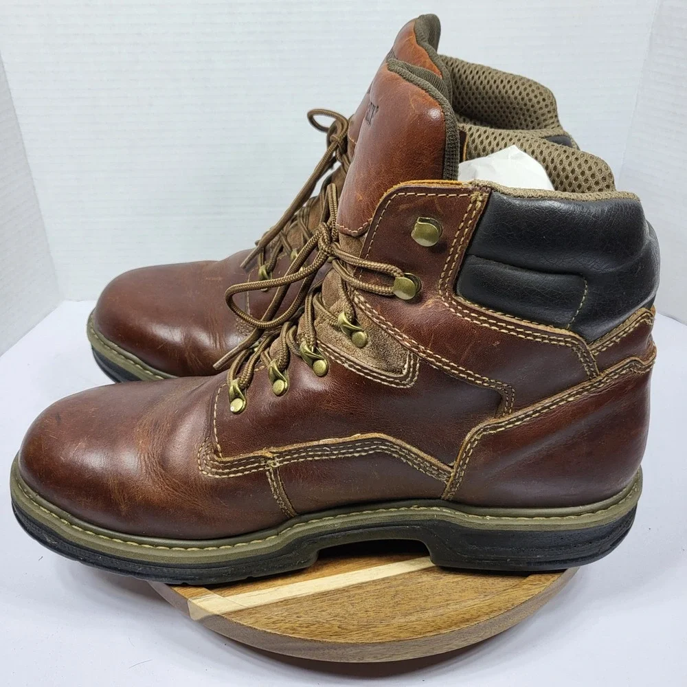 Wolverine Raider MultiShox Contour Welt Work Boot Men 12 EW Brown Leather W02421